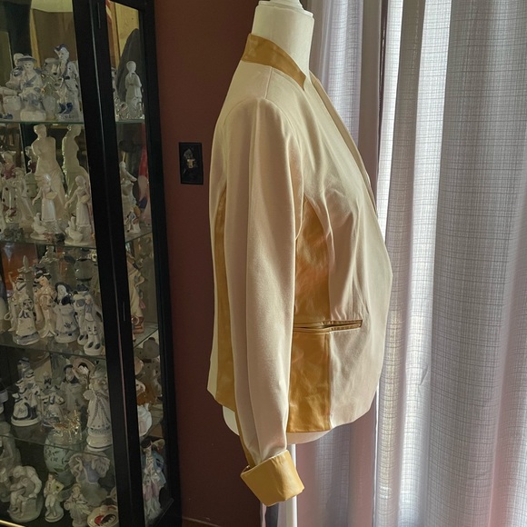 NWT Hal Rubenstein blazer jacket with leather trim - Picture 2 of 10